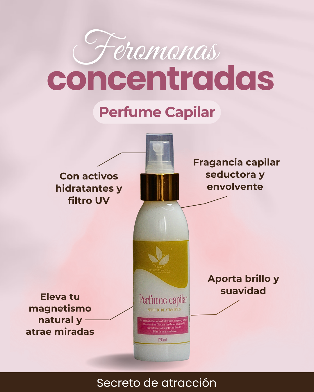Perfume Capilar con Feromonas Concentradas
